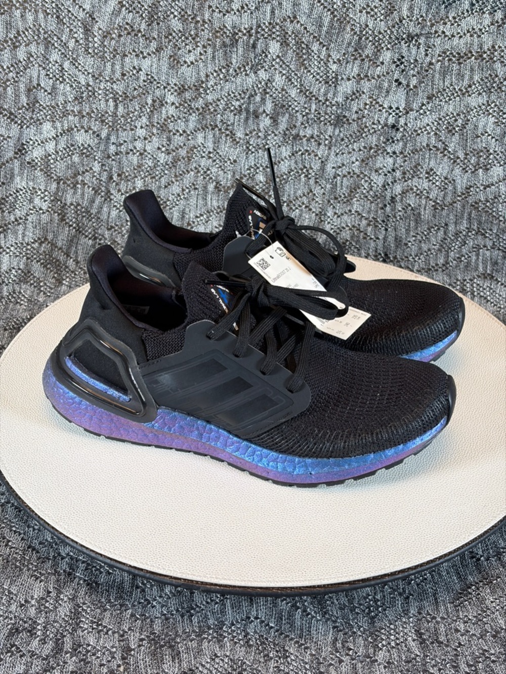 Adidas UltraBOOST 20 J Sneaker Kids size 5.5 black blue metallic